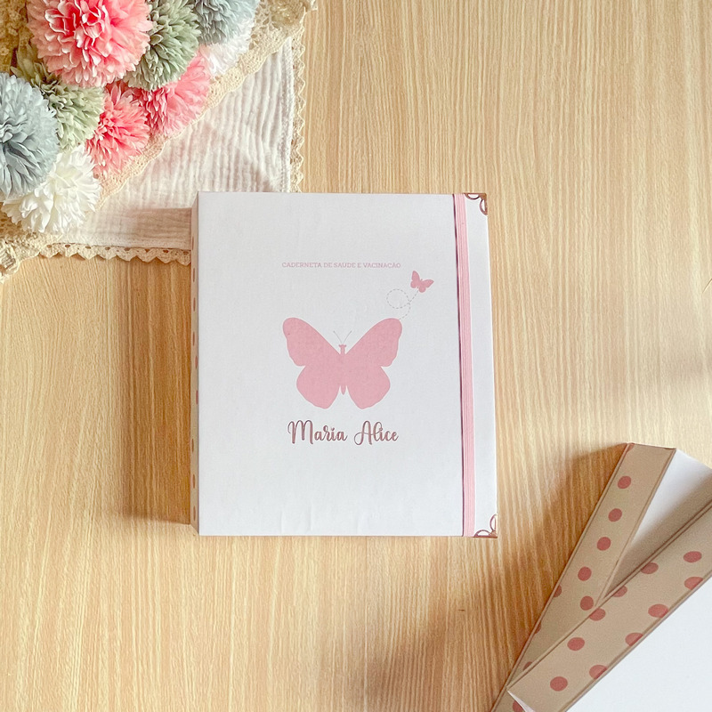 Caderneta de Saúde e Vacinação Luxo Borboleta