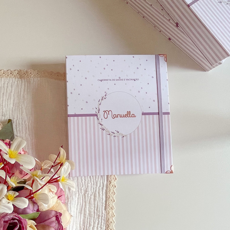 Caderneta de Saúde e Vacinação Luxo Lavanda