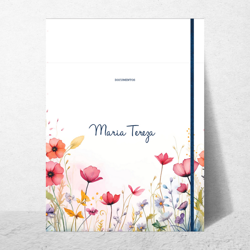 Porta Documentos A4 Jardim Azulado