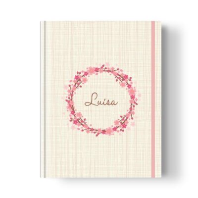 Álbum de Mensagens Guirlanda Rosada Luxo